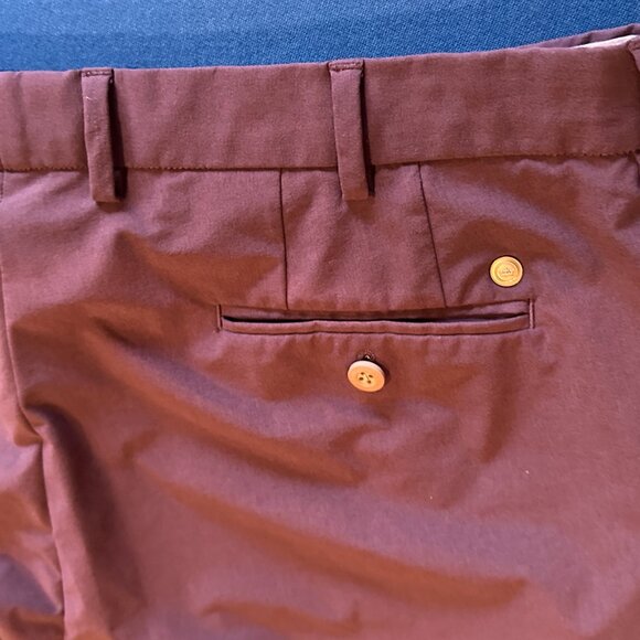 Peter Milar golf shorts, size 38" waist - purple, powerful, lots of life left! - Picture 2 of 4